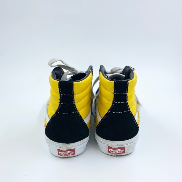 Vans black/yellow bolt sk8 hi men’s 9 - Picture 4 of 6